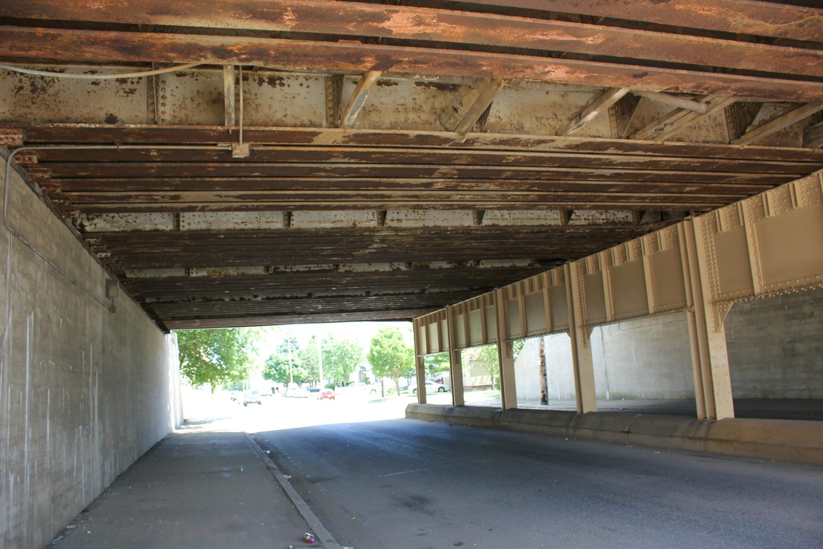 Under bridge